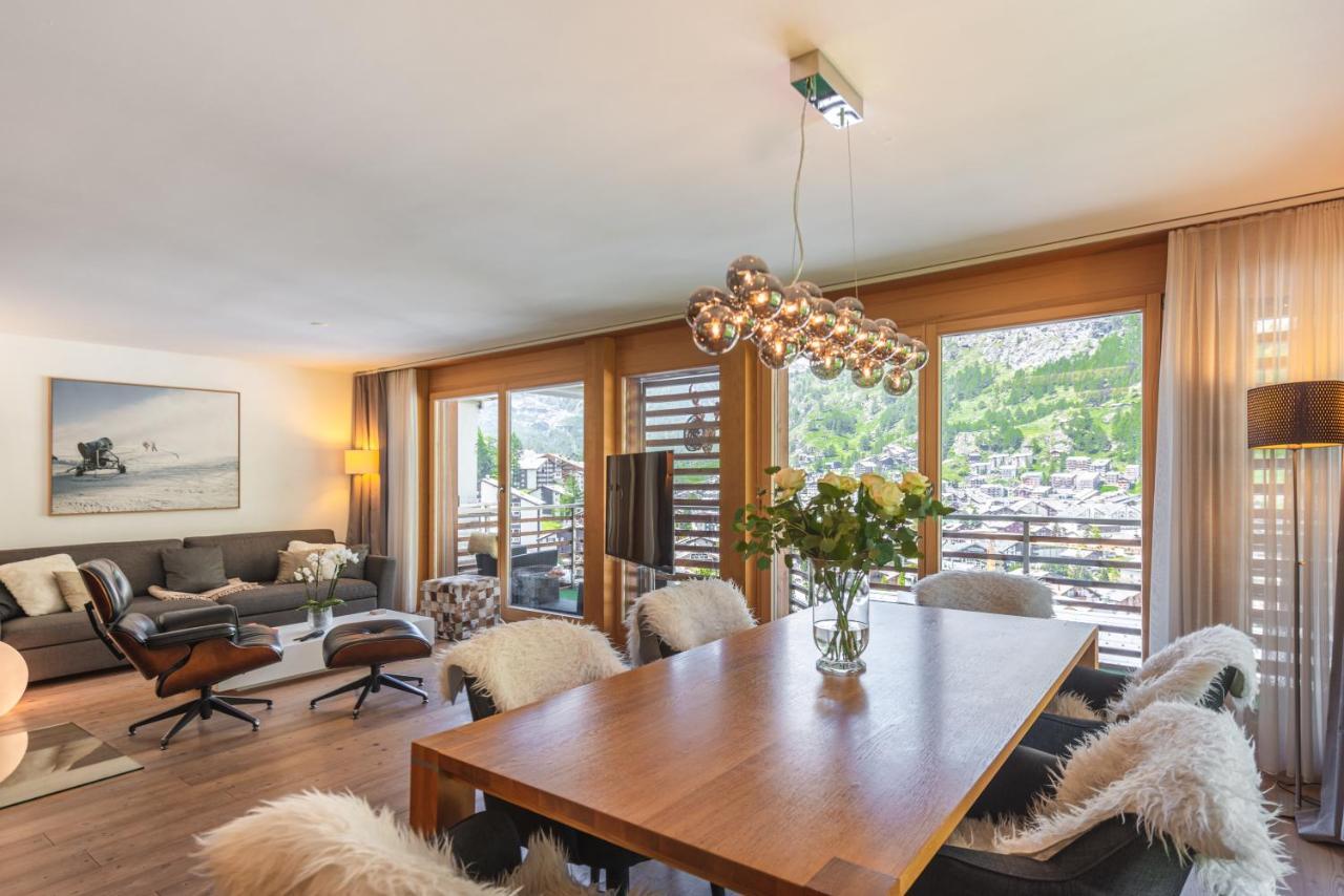 Modern Apartment With View Over Zermatt Kültér fotó
